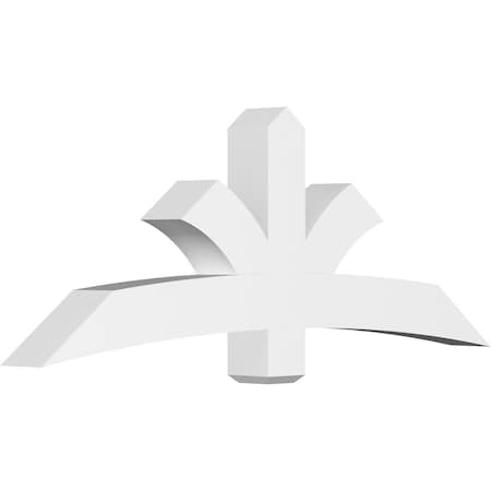 Ekena Millwork Davenport Architectural Grade PVC Gable Bracket, 72"W x 27"H x 6"D x 6"F, 9/12 Pitch GBP072X27X0606DAV00